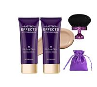 Set di 2 Perfezionatori di copertura corporea a lunga durata, con pennello per trucco extra largo per il corpo, copertura delle cicatrici su gambe e corpo, impermeabili, naturali