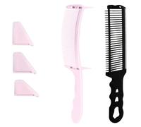 Set di 2 pettini da barbiere per parrucchiere, per tagliare i capelli, pettine per posizionamento, pettine curvo