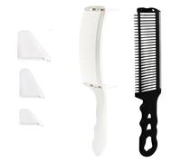 Set di 2 pettini da barbiere per parrucchiere, per tagliare i capelli, pettine per posizionamento, pettine curvo