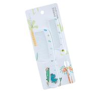 Set di 2 pettini per capelli per bambini con animali dei cartoni animati pettine da parrucchiere con coda appuntita separazione denti larghi pettine per separazione a denti fini