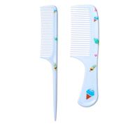 Set di 2 pettini piccoli e carini per ragazze, mini pettine per denti (blu)