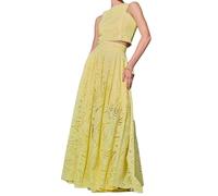 Set di 2 pezzi da donna con lacci senza maniche canotta e gonna elastica in vita swing set loungewear elegante tagliato due pezzi abito lungo streetwear abiti estivi da spiaggia con tasca tessuto cavo