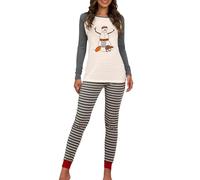 Set di 2 pezzi di abbigliamento natalizio da donna per l'autunno e l'inverno in Europa degli Stati Uniti di Natale vecchio uomo casa due set di vestiti per la casa, Grigio, 3XL