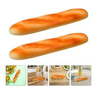 Set di 2 pezzi di pane finto, decorazione realistica di pagnotte di baguette,