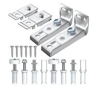 Set di 2 pezzi di ricambio di riparazione per porte scorrevoli e armadi, con staffe per binario di guida