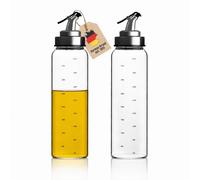 Set di 2 pezzi Dispenser per aceto Dispenser per olio in vetro 450 ml