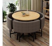 Set di 2 pezzi moderno tavolino da caffè e sedia, tavolo rotondo da 80 cm, per soggiorno, cucina, ufficio, reception, sala conferenze, sala da pranzo, tempo libero