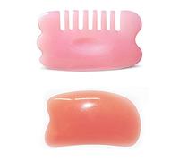 Set di 2 pezzi per la schiena del collo massaggio facciale raschiatura corpo generale sei denti corno pettine bellezza strumento