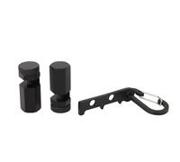 Set di 2 pezzi per misurare le scale, attacchi quadrati in lega di alluminio con vite a pomello per lavorazione del legno, tracciatura delle scale e taglio degli angoli