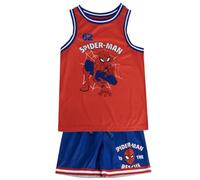 Set di 2 pezzi Sport Spiderman Bambini Unisex - Set 2 pezzi Sport con licenza Spiderman per ragazzi e ragazze a scuola, parco e tempo libero quotidiano, Rosso, 6 anni