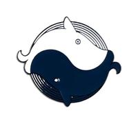 Set di 2 pezzi: tartaruga, fiore, cuore, biglietti, demoni, whale - perni in metallo smaltato per risvolti e vestiti, Normal, Metallo non prezioso