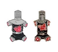 Set di 2 pezzi: tartaruga, fiore, cuore, biglietti, demoni, whale - perni in metallo smaltato per risvolti e vestiti, normale, Metallo non prezioso