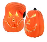 Set di 2 Pezzi Zucca di Halloween Con Illuminazione LED, Decorazione di Halloween Zucca, Decorativa Zucca Lanterna, per L'autunno e Hallowee, Come Ingresso di Casa e Decorazione per Finestre