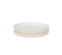 Set di 2 Piatti in Ceramica Otto, Piccolo, Bianco