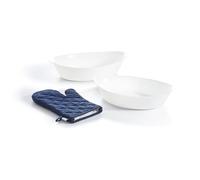 Set di 2 piatti ovali 38 x 23 cm e 32 x 20 cm (1 presina in omaggio) Smart Cuisine Carine Luminarc