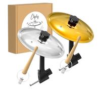 Set di 2 piattini per presa d'aria per auto, mini set di dischi per batteria con bacchette, divertente gadget di strumenti musicali per amanti dei batteristi regalo