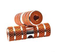 Set di 2 picchetti posteriori in lega di alluminio per mountain bike e bici, con scanalature antiscivolo e design solido ispessito per sostenere il peso del pilota in modo sicuro (arancione)