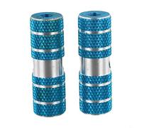 Set di 2 picchetti posteriori per bicicletta, costruiti con lega di alluminio ispessita e design cilindrico antiscivolo per montagna e biciclette (blu)