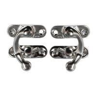 Set di 2 piccoli chiavistelli di bloccaggio per scatole antiche in rame retrò, ganci in stile sinistro e vintage, mini per portagioie, valigia