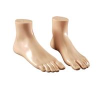 Set di 2 Piedi Professionali in PVC Modelli per Scarpa Marketing Display & Anatomia Training Fermalibri a Forma di Piedi Fatti a Mano