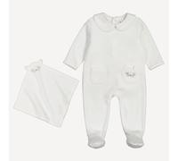 Set di 2 pigiami e doudou in velluto Beige 12 mesi - 74 cm Tinta unita