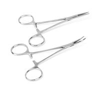 Set di 2 pinze per piercing, pinze autobloccante, morsetto da pesca con design a denti di sega, pinza di bloccaggio versatile per fai da te per la cura degli animali domestici