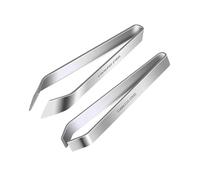 Set di 2 pinzette per lische di pesce, per rimuovere le squame di pesce, pinzette professionali in acciaio inox piatte e inclinate per rimuovere le piume di pollame, rimuovere ossa di pesce, squame