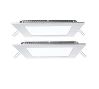 Set di 2 plafoniere da incasso Pannello lampada a LED Plafoniera in alluminio illuminazione a lamelle bianco caldo