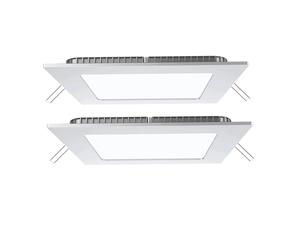 Set di 2 plafoniere da incasso Pannello lampada a LED Plafoniera in alluminio illuminazione a lamelle bianco caldo