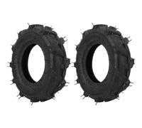 Set di 2 Pneumatici 4.00-8 Tubeless, Pneumatici in Gomma per Trattori Tubeless, Pneumatici per Tosaerba 4PR, Motozappa, Spazzaneve con Pneumatici Flangiati per Trattore