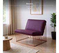 Set Di 2 Poltrone E Divani Di Lusso In Acciaio Inossidabile, Design Moderno E