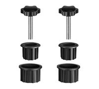 Set di 2 pomelli di ricambio per ombrello, base per ombrello, parte di ricambio, anelli per ombrellone, tappi con vite filettata e base in ABS