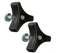 Set di 2 pomelli e kit di fissaggio per tosaerba, compatibili con modelli Mountfield con vite di 50 mm di lunghezza