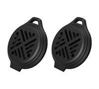 Set di 2 porta bobine portatili e antincendio, con copertura protettiva per proteggere le bobine da vento e pioggia leggera per un uso esterno efficace (nero)
