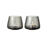 Set Di 2 Portacandele In Vetro Smoke Bitz Kusintha