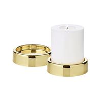 Set di 2 portacandele Sanremo, nichelato, antiossidante, diametro 10 cm, per candele a colonna ø 8 cm, perfetto per candele Cornelius