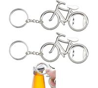 Set di 2 portachiavi apribottiglie per bicicletta, in lega di zinco, pratico e versatile, per amanti della birra, accessorio per bar e feste