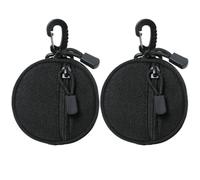 Set di 2 portamonete EDC, mini sacchetto rotondo Molly con cerniera, piccolo sacchetto in nylon 1000D con clip, organizer espandibile per attività all'aperto
