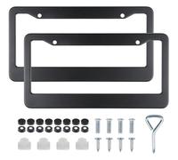 Set di 2 Portatarga Anteriore e Posteriore per auto per Tesla Model 3 Highland 2024, Clip Porta Targa Auto Senza Cornice con Kit Fissaggio