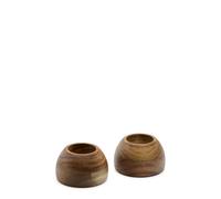 Set di 2 portauovo Nukha in legno di acacia FSC 100%