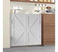 Set di 2 porte a battente moderne in legno per saloon e bar, resistenti, con cerniere a chiusura automatica, per cucina, bar e decorazione della casa, set di 2 (bianco, 130 x 100 cm)