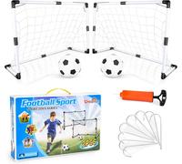 Set Di 2 Porte Da Calcio per Bambini Con Palla E Pompa, Porta Da Calcio Da Giard