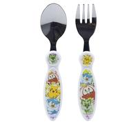 Set di 2 posate per bambini in acciaio inox composto da forchetta e cucchiaio Pokemon
