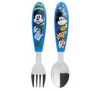 Set di 2 posate per bambini in acciaio inox composto da forchetta e cucchiaio di Topolino