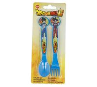 Set di 2 posate per bambini riutilizzabili in plastica composta da forchetta e cucchiaio Dragon Ball