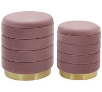 Set di 2 pouf contenitore rosa GARLAND