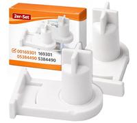 Set di 2 prese per cerniere porta 25 x 15 mm con codice originale 00169301 169301 per Bosch per Siemens 05384490 5384490 per Miele, presa a cerniera per porta del frigorifero e del congelatore