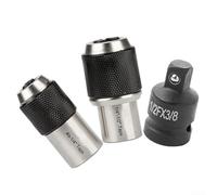 Set di 2 prese regolabili per rubinetto M3-M12, adattatore per mandrino per rubinetto da 3/8 di pollice per utensili elettrici manuali, kit di filettatura per estrattore di viti