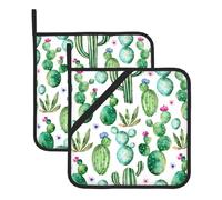 Set di 2 presine per cactus, presine per cucina, presine resistenti al calore, presine calde per bancone della cucina, presine con anello, presine per cucinare, grigliare e cuocere al forno.