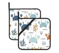 Set di 2 presine per granchi ambulanti per cucina, presine resistenti al calore, presine calde per bancone della cucina, presine con presine ad anello, per cucinare, grigliare e cuocere al forno.